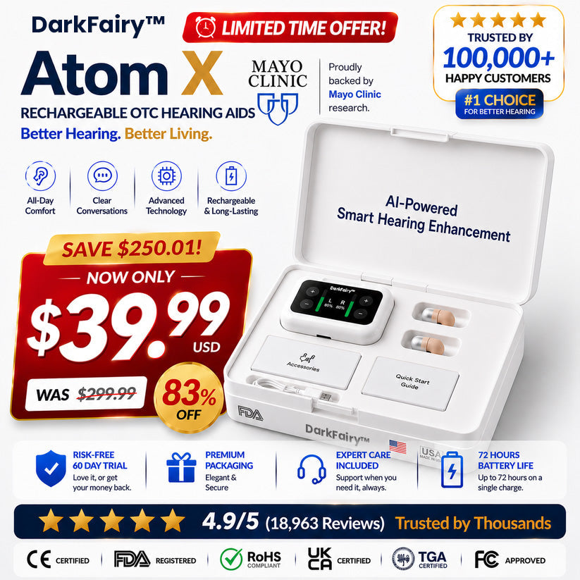 🔥 Final 1 Hours : DarkFairy™ Atom X Smart Hearing Aids — Hear Clearly, Feel Confident Again 💖