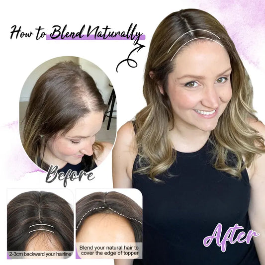 ⚡Final Hours – 2026 New Lightweight & Breathable Wavy Hair Topper